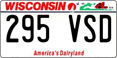 WI license plate 295VSD