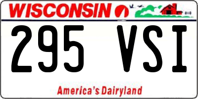 WI license plate 295VSI