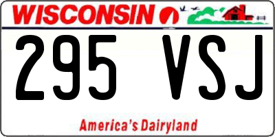 WI license plate 295VSJ