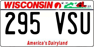 WI license plate 295VSU