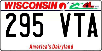 WI license plate 295VTA