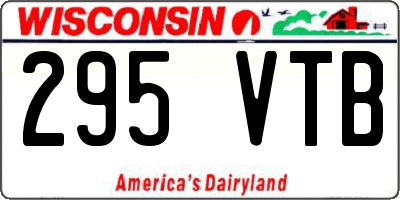WI license plate 295VTB
