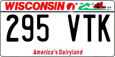 WI license plate 295VTK