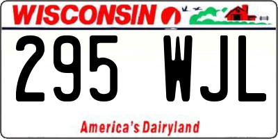 WI license plate 295WJL