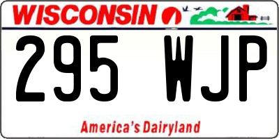 WI license plate 295WJP