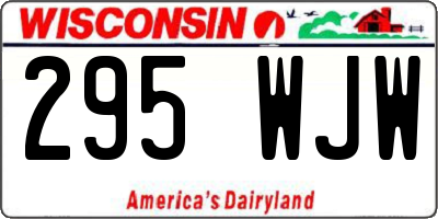 WI license plate 295WJW