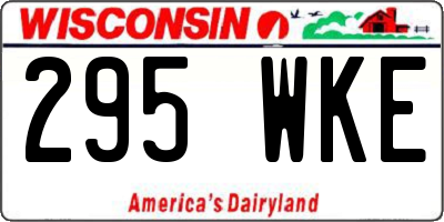 WI license plate 295WKE