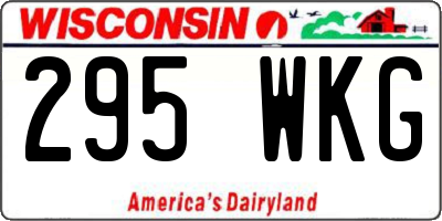 WI license plate 295WKG