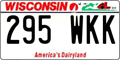 WI license plate 295WKK