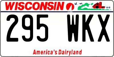 WI license plate 295WKX