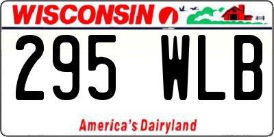 WI license plate 295WLB