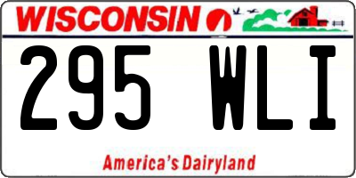 WI license plate 295WLI