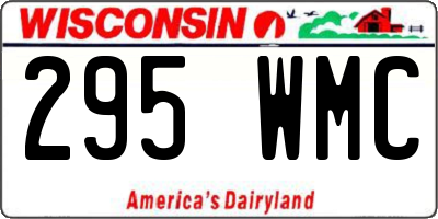 WI license plate 295WMC