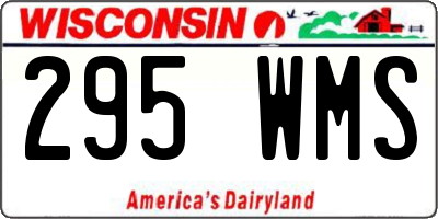 WI license plate 295WMS