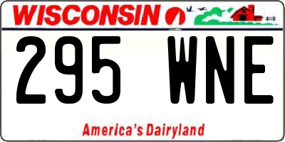 WI license plate 295WNE