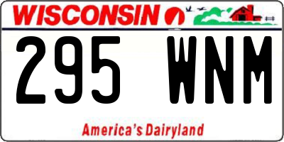 WI license plate 295WNM