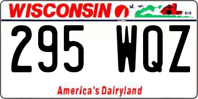 WI license plate 295WQZ