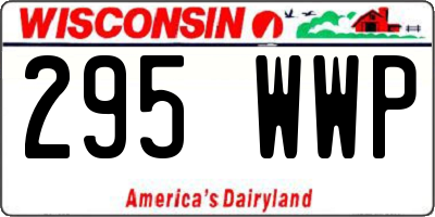WI license plate 295WWP