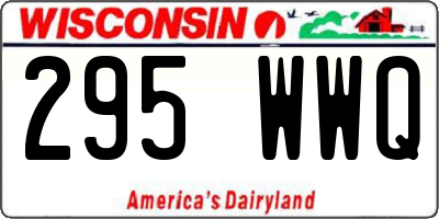 WI license plate 295WWQ