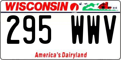 WI license plate 295WWV