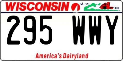WI license plate 295WWY