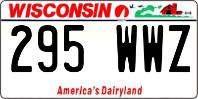 WI license plate 295WWZ