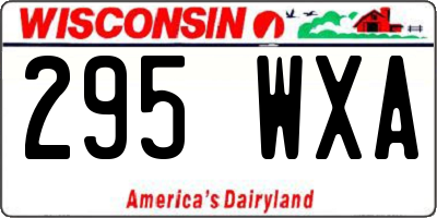 WI license plate 295WXA