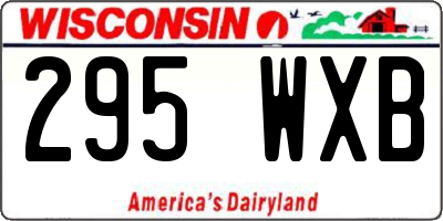 WI license plate 295WXB