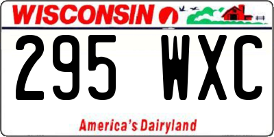 WI license plate 295WXC