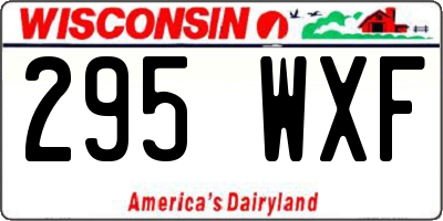 WI license plate 295WXF