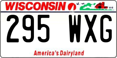 WI license plate 295WXG