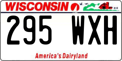 WI license plate 295WXH