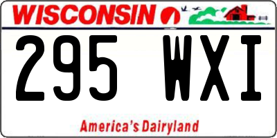WI license plate 295WXI