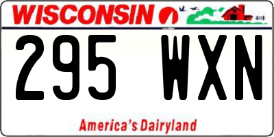 WI license plate 295WXN