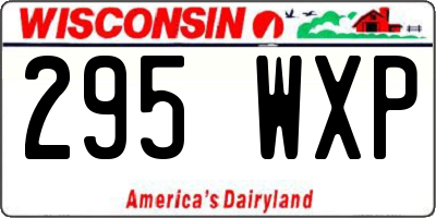 WI license plate 295WXP