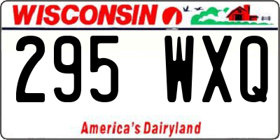 WI license plate 295WXQ