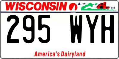 WI license plate 295WYH