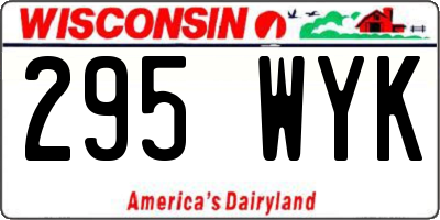 WI license plate 295WYK