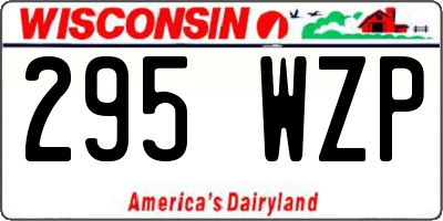 WI license plate 295WZP