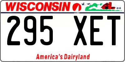 WI license plate 295XET