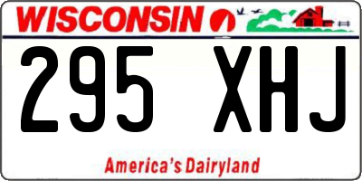 WI license plate 295XHJ