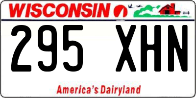 WI license plate 295XHN