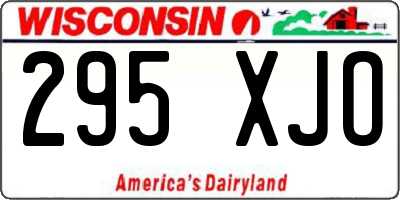 WI license plate 295XJO