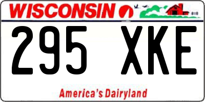 WI license plate 295XKE