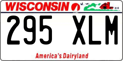 WI license plate 295XLM