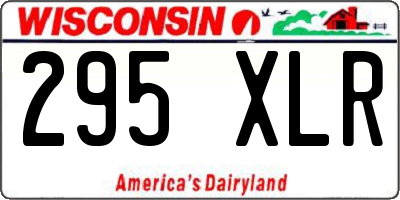 WI license plate 295XLR