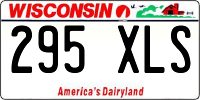 WI license plate 295XLS
