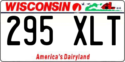 WI license plate 295XLT