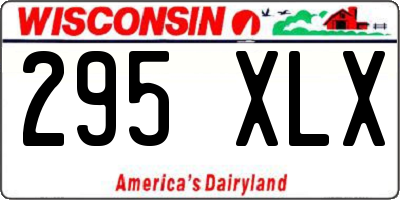 WI license plate 295XLX