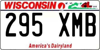 WI license plate 295XMB